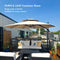 PURPLE LEAF Outdoor Garden Umbrella with Base, Cantilever Umbrellas in Wood Color