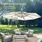PURPLE LEAF Outdoor Garden Umbrella with Base, Cantilever Umbrellas in Wood Color