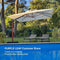 PURPLE LEAF Outdoor Garden Umbrella with Base, Cantilever Umbrellas in Wood Color