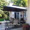PURPLE LEAF Outdoor Patio Umbrella with Base, Garden Pool Umbrella, Navy Blue