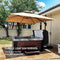 PURPLE LEAF Outdoor Garden Umbrella with Base, Cantilever Umbrellas in Wood Color