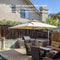 PURPLE LEAF Double Top 9 / 10 / 11 / 12 ft Square Outdoor Umbrellas with Lights