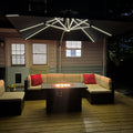 Clearance - PURPLE LEAF OPEN BOX Square Outdoor Umbrellas with Lights