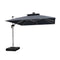 PURPLE LEAF Double Top 9 / 10 / 11 / 12 ft Square Outdoor Umbrellas with Lights