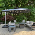 Clearance - PURPLE LEAF OPEN BOX Square Outdoor Umbrellas with Lights