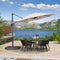 PURPLE LEAF Affordable Outdoor Umbrella with Base, Round Cantilever Umbrella for Garden