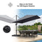PURPLE LEAF Affordable Patio Umbrella with Base, Square and Rectangular Outdoor Umbrella
