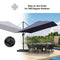 PURPLE LEAF Outdoor Patio Umbrella with Base, Garden Pool Umbrella, Navy Blue