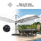 PURPLE LEAF Affordable Patio Umbrella with Base, Square and Rectangular Outdoor Umbrella