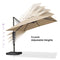 PURPLE LEAF Affordable Patio Umbrella with Base, Square and Rectangular Outdoor Umbrella