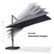 PURPLE LEAF Affordable Patio Umbrella with Base, Square and Rectangular Outdoor Umbrella