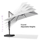 PURPLE LEAF Affordable Patio Umbrella with Base, Square and Rectangular Outdoor Umbrella