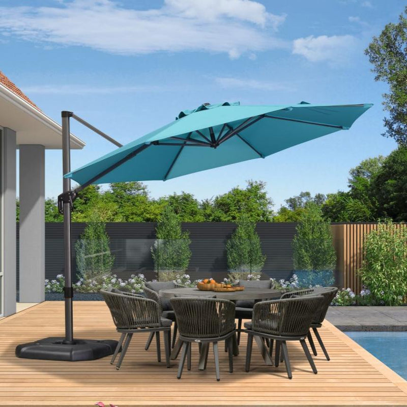 PURPLE LEAF Economical 10 / 11 ft Patio Offset Umbrellas