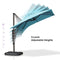 PURPLE LEAF Affordable Patio Umbrella with Base, Square and Rectangular Outdoor Umbrella