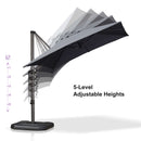 PURPLE LEAF Affordable Patio Umbrella with Base, Square and Rectangular Outdoor Umbrella