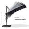 PURPLE LEAF Affordable Patio Umbrella with Base, Square and Rectangular Outdoor Umbrella