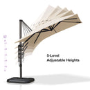 PURPLE LEAF Affordable Patio Umbrella with Base, Square and Rectangular Outdoor Umbrella