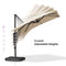 PURPLE LEAF Affordable Patio Umbrella with Base, Square and Rectangular Outdoor Umbrella