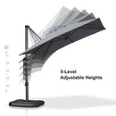 PURPLE LEAF Affordable Patio Umbrella with Base, Square and Rectangular Outdoor Umbrella