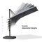 PURPLE LEAF Affordable Patio Umbrella with Base, Square and Rectangular Outdoor Umbrella