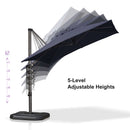 PURPLE LEAF Affordable Patio Umbrella with Base, Square and Rectangular Outdoor Umbrella