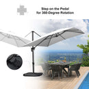 PURPLE LEAF Affordable Patio Umbrella with Base, Square and Rectangular Outdoor Umbrella