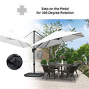PURPLE LEAF Affordable Patio Umbrella with Base, Square and Rectangular Outdoor Umbrella