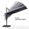 PURPLE LEAF Affordable Patio Umbrella with Base, Square and Rectangular Outdoor Umbrella