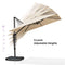 PURPLE LEAF Affordable Patio Umbrella with Base, Square and Rectangular Outdoor Umbrella
