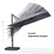 PURPLE LEAF Affordable Patio Umbrella with Base, Square and Rectangular Outdoor Umbrella