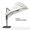 PURPLE LEAF Economical Square Outdoor Patio Umbrella Rectangle Cantilever Umbrella