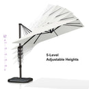 PURPLE LEAF Affordable Patio Umbrella with Base, Square and Rectangular Outdoor Umbrella