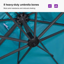 PURPLE LEAF Affordable Patio Umbrella with Base, Square and Rectangular Outdoor Umbrella