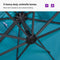 PURPLE LEAF Affordable Patio Umbrella with Base, Square and Rectangular Outdoor Umbrella