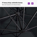 PURPLE LEAF Affordable Patio Umbrella with Base, Square and Rectangular Outdoor Umbrella
