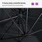PURPLE LEAF Affordable Patio Umbrella with Base, Square and Rectangular Outdoor Umbrella