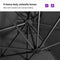 PURPLE LEAF Affordable Patio Umbrella with Base, Square and Rectangular Outdoor Umbrella