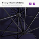 PURPLE LEAF Affordable Patio Umbrella with Base, Square and Rectangular Outdoor Umbrella