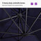 PURPLE LEAF Affordable Patio Umbrella with Base, Square and Rectangular Outdoor Umbrella