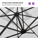 PURPLE LEAF Affordable Patio Umbrella with Base, Square and Rectangular Outdoor Umbrella
