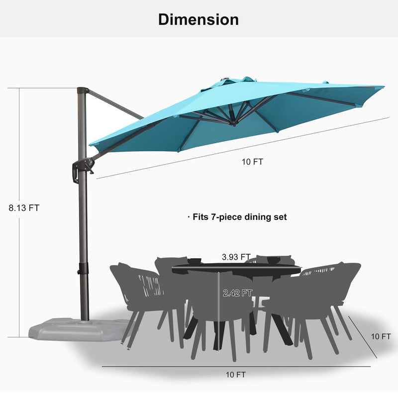 Clearance - PURPLE LEAF OPEN BOX 10 / 11 ft Patio Outdoor Garden Umbrella