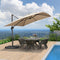 PURPLE LEAF Affordable Patio Umbrella with Base, Square and Rectangular Outdoor Umbrella