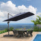 PURPLE LEAF Affordable Patio Umbrella with Base, Square and Rectangular Outdoor Umbrella