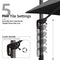 PURPLE LEAF Affordable Patio Umbrella with Base, Square and Rectangular Outdoor Umbrella