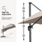 PURPLE LEAF Affordable Patio Umbrella with Base, Square and Rectangular Outdoor Umbrella