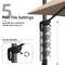 PURPLE LEAF Affordable Patio Umbrella with Base, Square and Rectangular Outdoor Umbrella