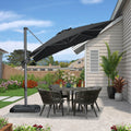 PURPLE LEAF Affordable Patio Umbrella with Base, Square and Rectangular Outdoor Umbrella