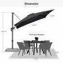 PURPLE LEAF Affordable Patio Umbrella with Base, Square and Rectangular Outdoor Umbrella