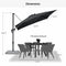 PURPLE LEAF Affordable Patio Umbrella with Base, Square and Rectangular Outdoor Umbrella