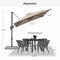 PURPLE LEAF Affordable Patio Umbrella with Base, Square and Rectangular Outdoor Umbrella